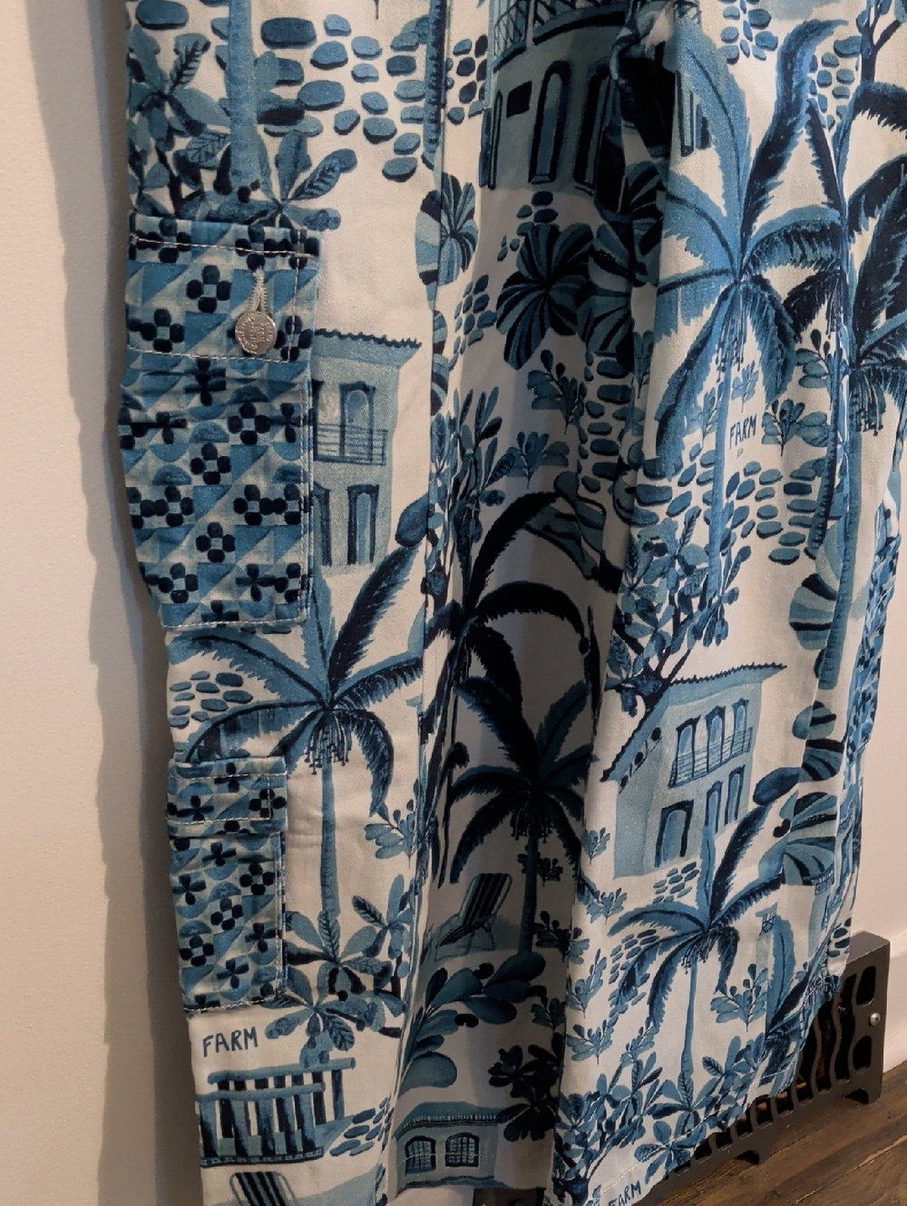 FARM RIO palm-print overalls - size small - Picture 9 of 16